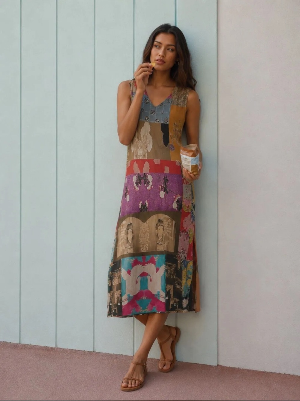 JOHNNY WAS Tokyo High Slit
Knit Bamboo Dress